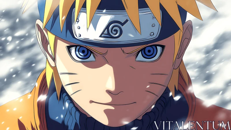 Intense anime hero close-up rendered with dynamic lighting effects