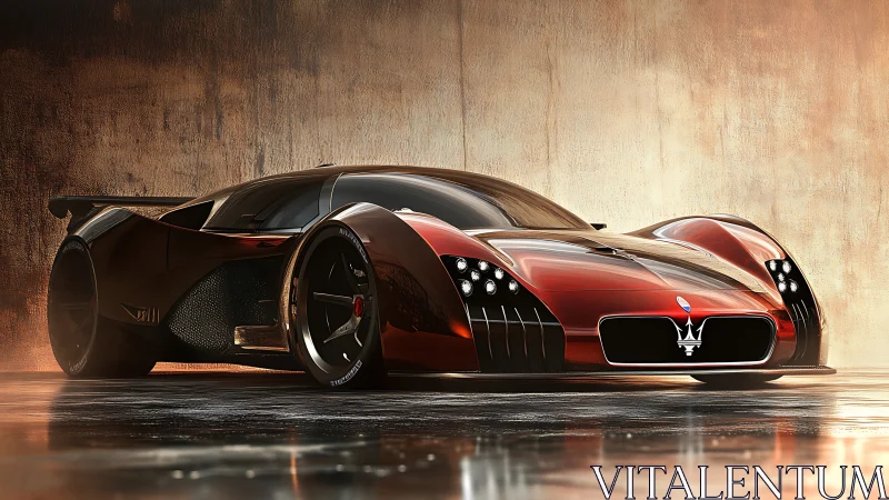 Low-slung Maserati hypercar concept with aggressive aero sculpting