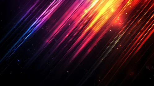 Neon light streaks over cosmic gradient backdrop.