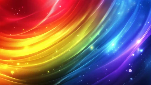 Curved multicolor light bands form layered diagonal spectrum