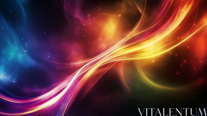 Luminous spectral ribbons crossing a deep cosmic void.