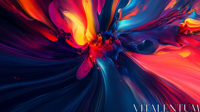 Colorful cosmic bloom of swirling light and motion.