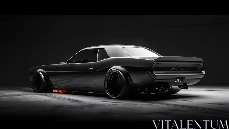 Midnight muscle prowls the studio floor in polished shadow