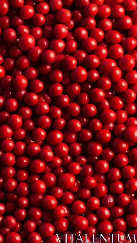 Glossy Red Spheres in Dense Cluster Formation with Specular Highlights