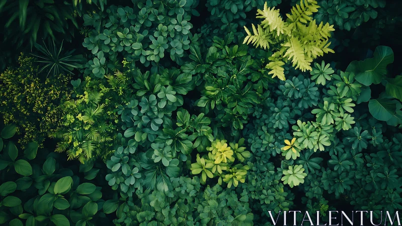 Emerald canopy whispers, layered leaves in lush harmony.