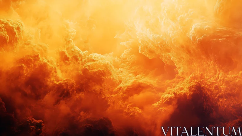 Swirling Warmth: Where Fire Meets Sky.