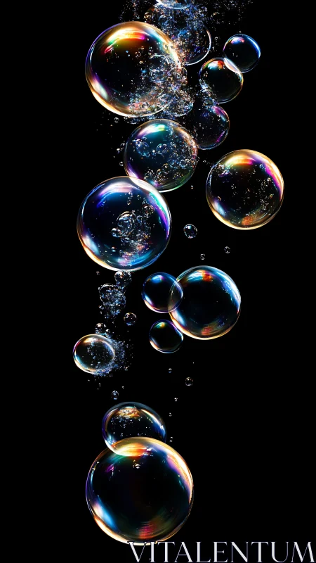 Refractive soap bubbles rendered with high-gloss spectral lighting