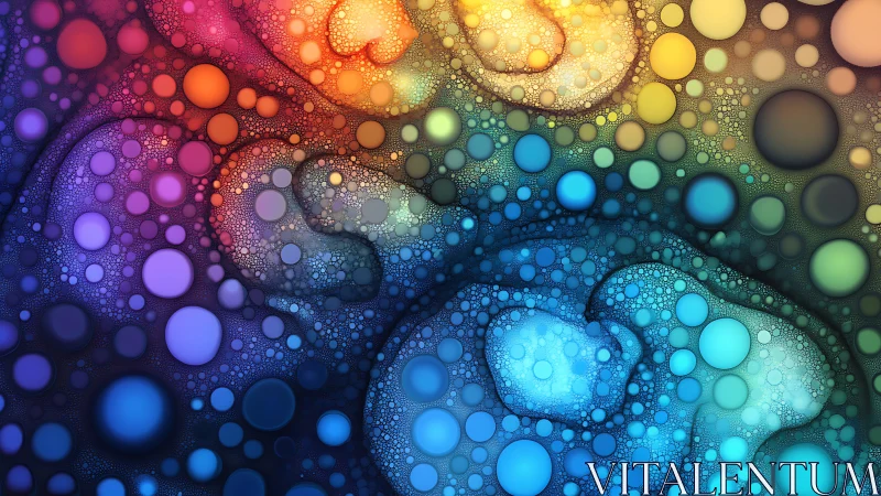 Vivid fractal bubble pattern in full spectrum color field.