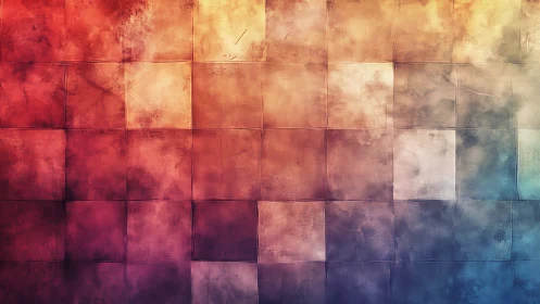 Softly glowing color grid with cozy sunset to twilight hues.