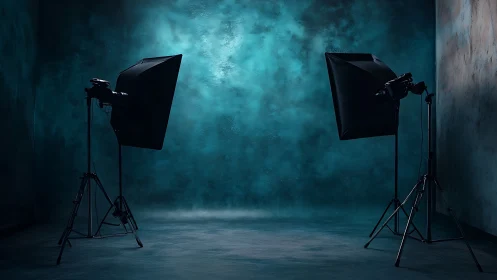 Quiet photo studio waits gently for the next warm portrait