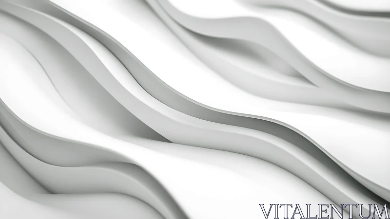 Layered white wave forms with fluid architectural depth.