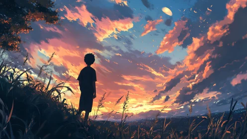 Twilight clouds rehearse tomorrow while a lone dreamer listens