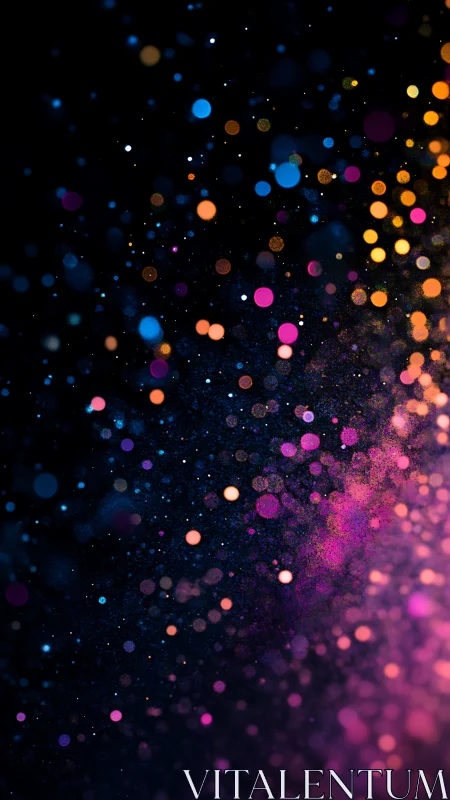 Chromatic bokeh particles cascade across a deep cosmic void