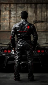 Rear-view analysis of carbon-fiber racer and hypercar ensemble.