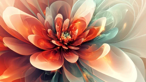 Petals of liquid light unravel into a luminous fractal bloom