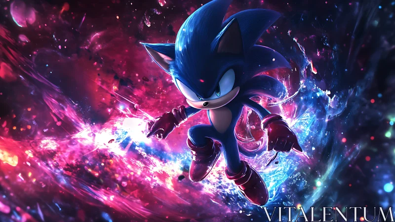 High-energy blue hedgehog in chromatic cosmic vortex field