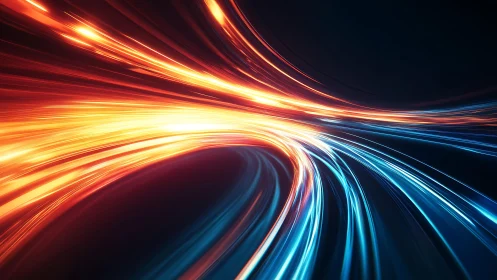 Futuristic Light Trails in Motion, Abstract Digital Art Style.