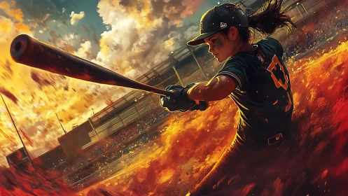 Sunfire slugger whipping molten dust across the diamond.