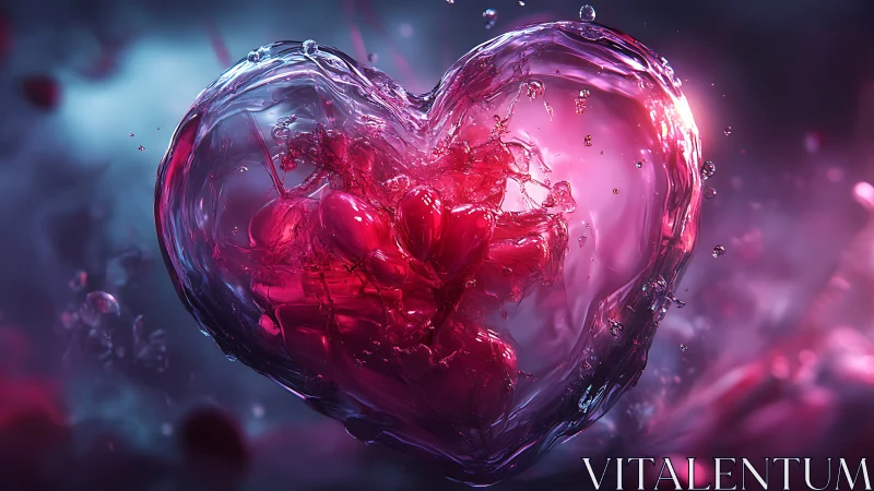 Luminous Heart: A Glowing Testament to Love and Wonder.