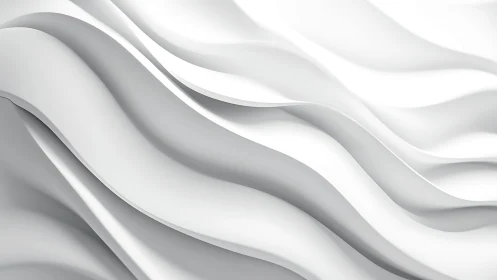 Gentle white waves flow in calm, layered abstract curves