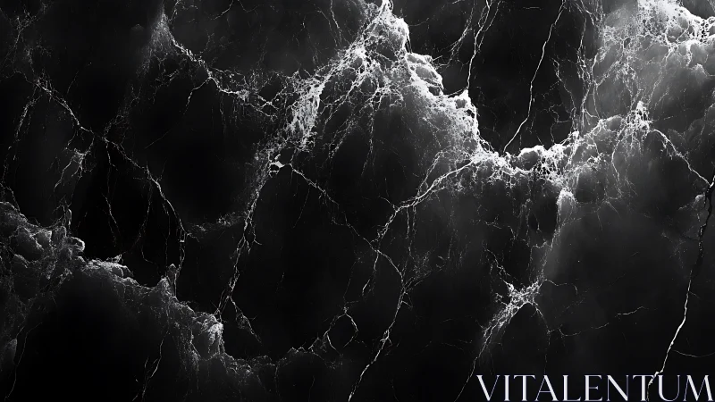 Dark marble texture with high contrast white veining pattern.