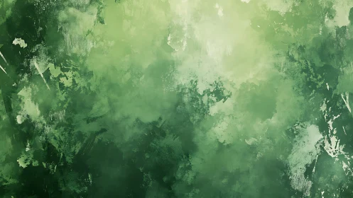 Soft green mist of abstract forest light and quiet calm.