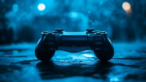 Controller Dreams Glow Against Digital Nights