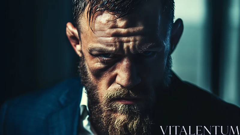 Smoldering portrait captures raw determination and quiet fire