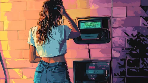 Neon dusk jukebox lingered by a lost summer wall. Period.