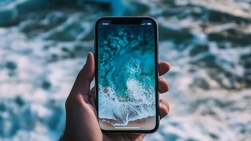 Pocket tide portal where ocean and screen quietly collide.