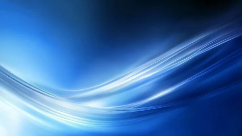 Spectral blue wavefronts with luminous gradient dynamics.