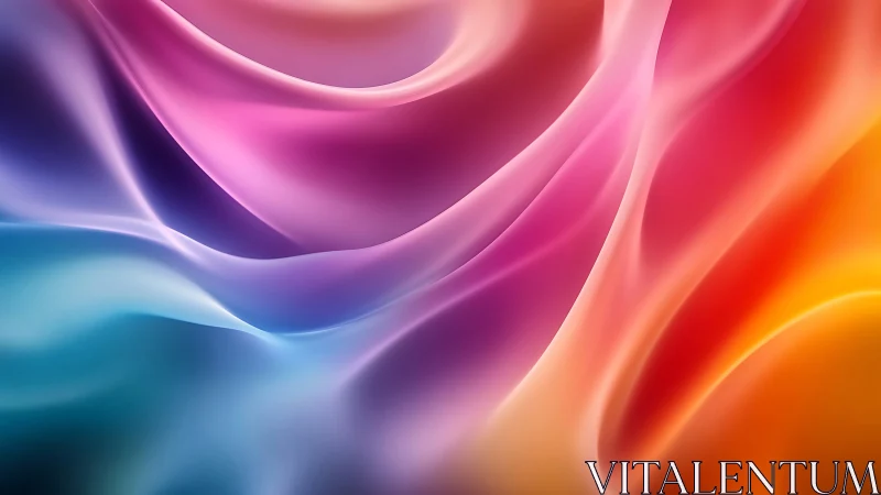 Silken waves of neon sunrise drift across a liquid sky.