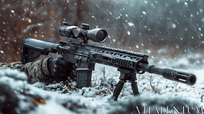 Tactical Rifle System in Alpine Winter Combat Scenario.