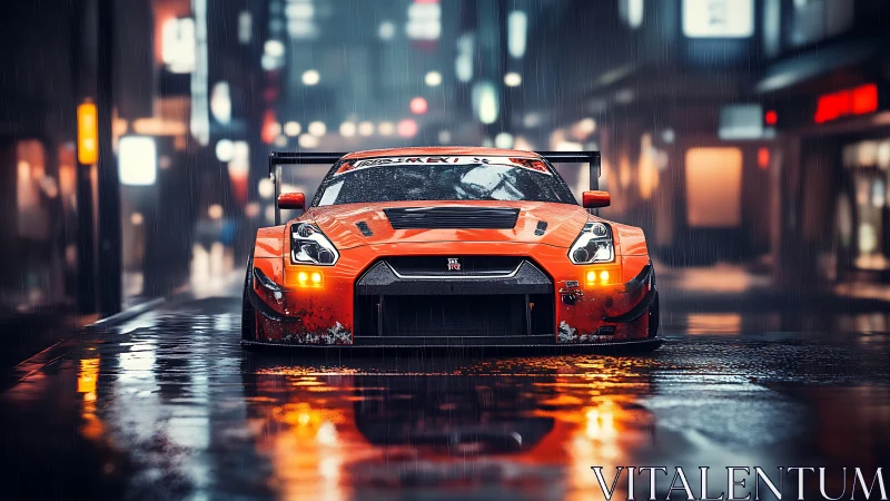 Streetstorm racer growls through neon rain and mirror streets