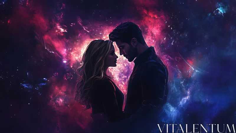 Two Souls Connect Across Cosmic Energy and Light