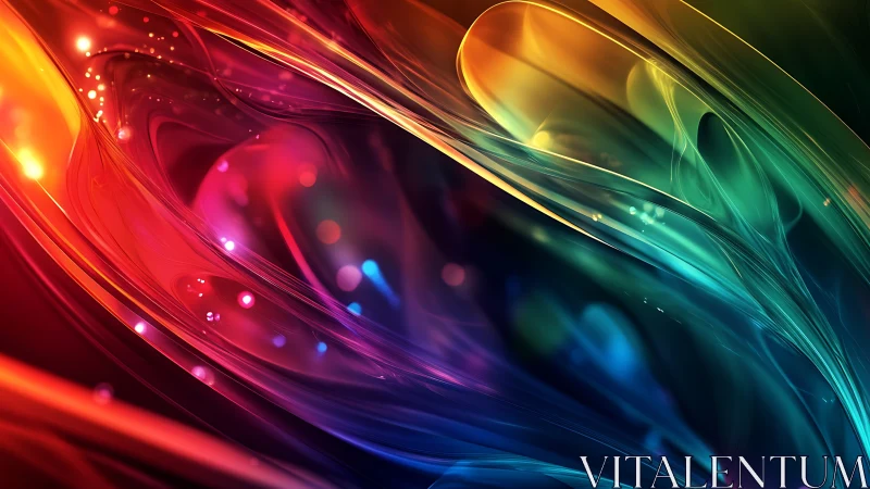 Chromatic energy arcs sweep across a luminous digital spectrum