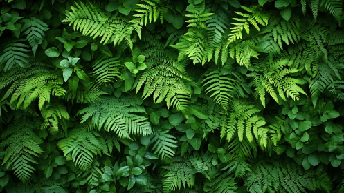 Fern orchestra in layered emerald whispers of shade.