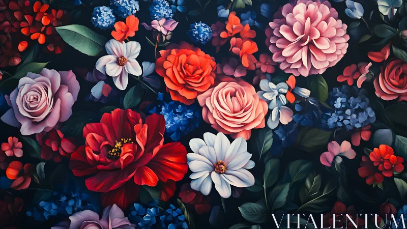 Midnight Garden's Chromatic Symphony Blooms Against Shadows