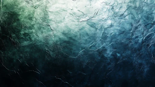 Whispering teal stoneface under glacial, moody lightfall.