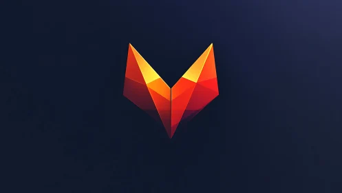 Prismatic fox-shard emblem glowing on deep midnight void.