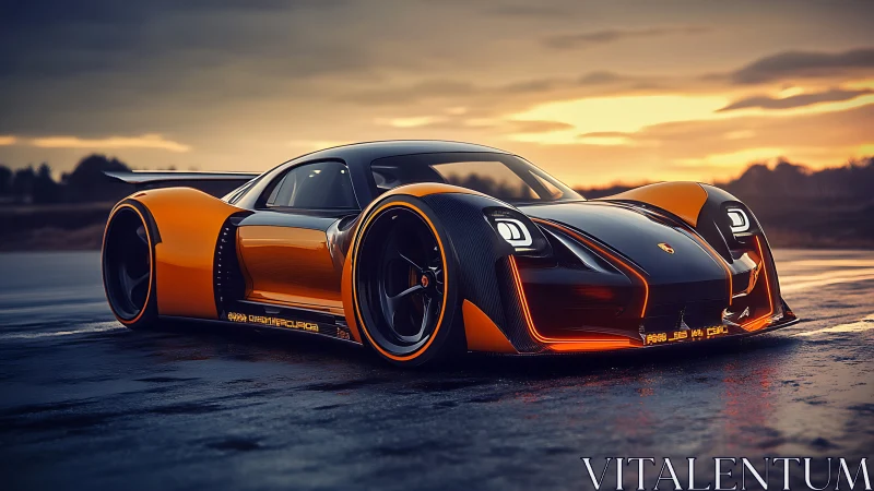 Sunset circuit beast glows in molten orange and obsidian trim