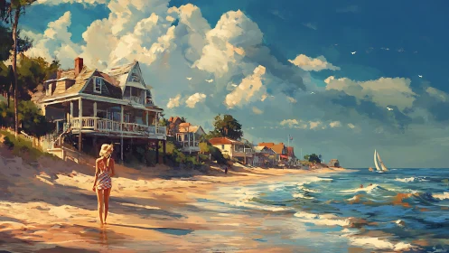 Sunlit shoreline stroll rewrites summer memories in paint