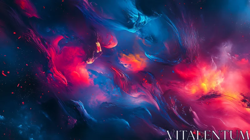 Chromatic nebular turbulence in high-saturation digital fluidfield.