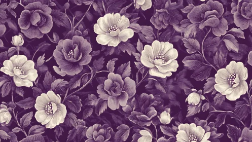 Moonlit Blossoms Dance Through Purple Night