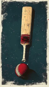 Cricket bat and ball leap into a bold exclamation mark