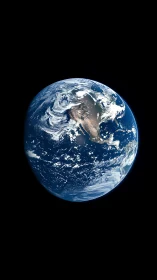 Earth viewed from space showing North and South America clearly