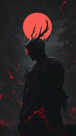 Bloodmoon revenant crowned in thorns of living shadow.