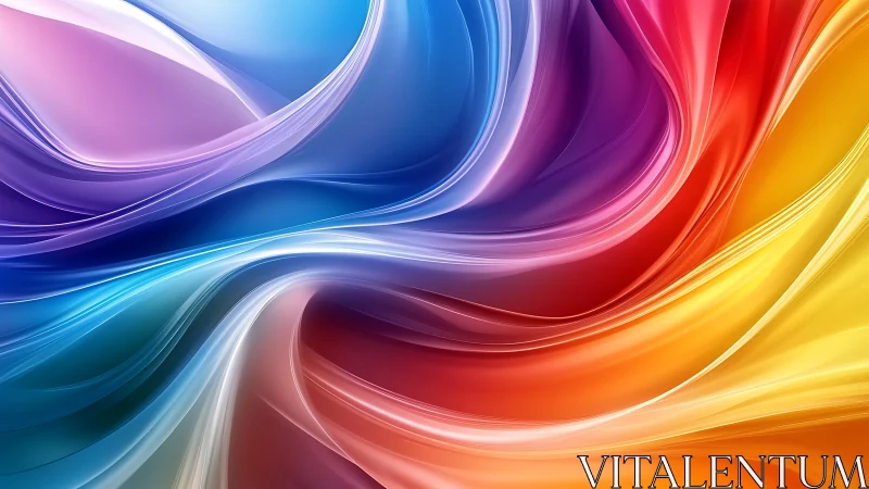 Multicolor fluid light-waves with glossy translucent gradients