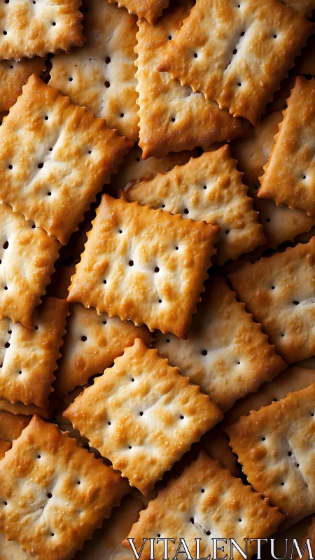 Saltine crackers with perforations arranged on neutral surface