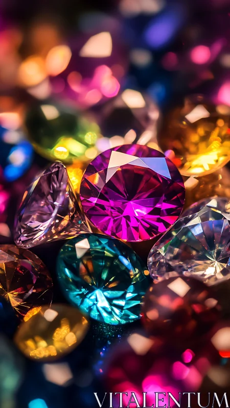 Glittering rainbow gemstones in a playful jewel-daydream.